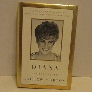 Princess Diana Her True Story Large Black White Graphic Autobiography Bo…